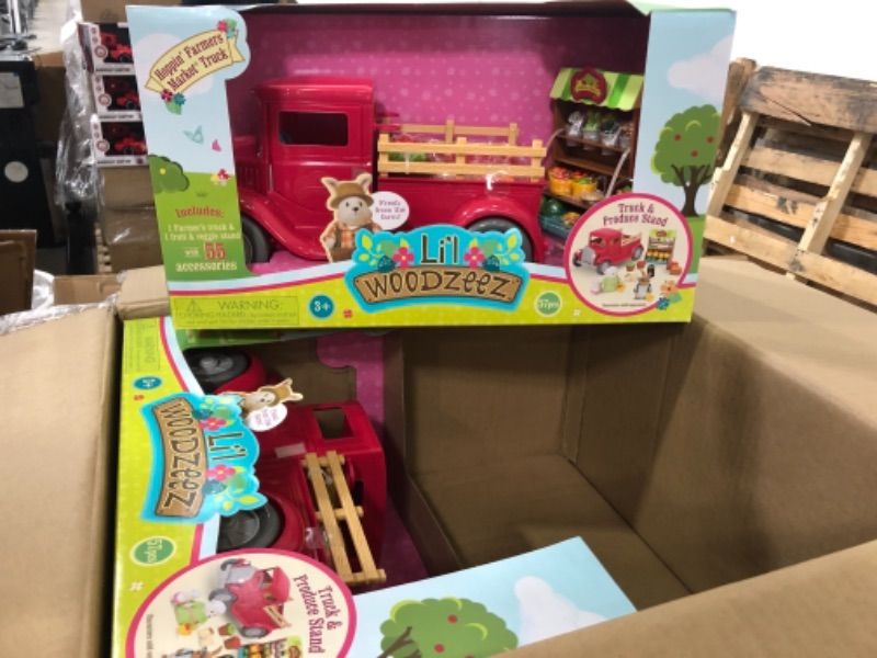 Photo 3 of 2ct Li'l Woodzeez Farmer's Market Truck Playset