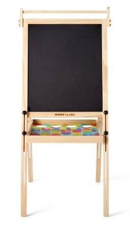 Photo 1 of 2-sided Dry Erase/Chalkboard Collapsible Easel with No-Spill Paint Cups and Art Clips - Mondo Llama™

