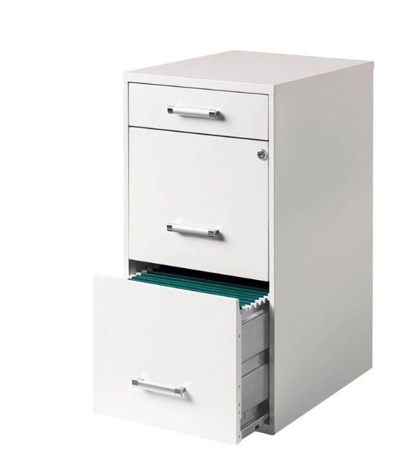 Photo 1 of 3-Drawer Filing Cabinet Steel Off-White - Hirsh

