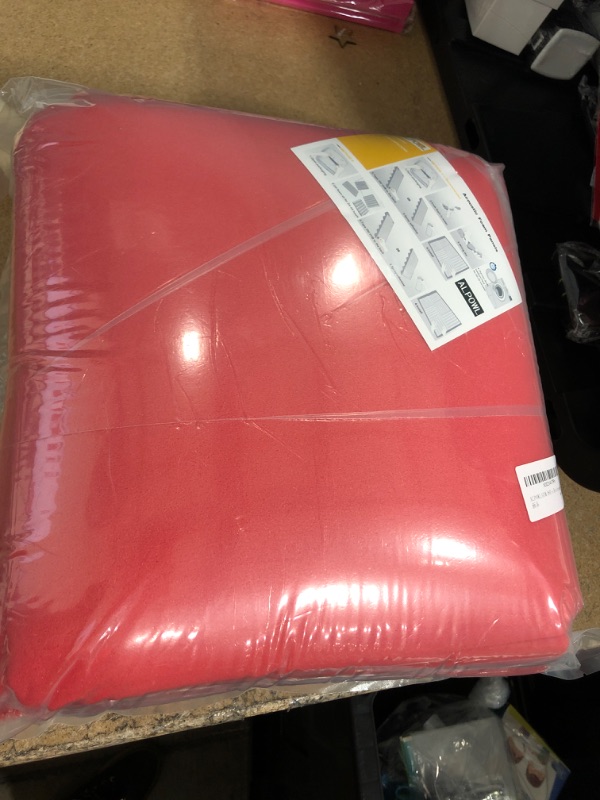 Photo 2 of 48 Pack Acoustic Panels, ALPOWL Acoustic Foam Panels 1" X 12" X 12" Inches, Soundproof Wall Panels with Fire and Sound Insulation Effect, Soundproof Wedges for Studios, Homes, Office (Red)
