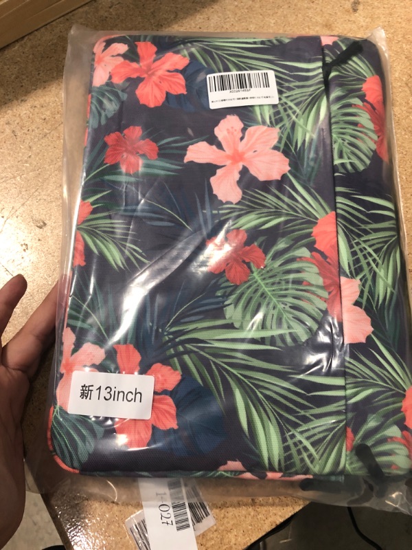 Photo 1 of KECC Compatible with MacBook Air 13 inch Case 2020 2019 2018 Release A1932 Retina Display + Touch ID Protective Plastic Hard Shell + Keyboard Cover + Sleeve (Palm Leaves Red Flower)
