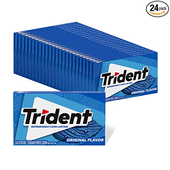 Photo 1 of 05/2023***Trident Original Flavor Sugar Free Gum, 14 Pieces (Pack of 24) (336 Total Pieces) no refund 
