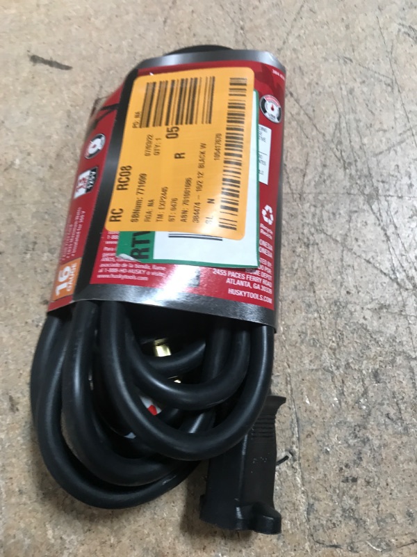 Photo 3 of 12 ft.16/2 Indoor/Outdoor Extension Cord, Black