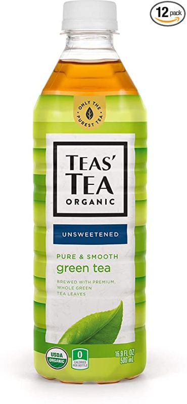 Photo 1 of *EXPIRES Jan 2023, NONREFUNDABLE* 
Teas' Tea Unsweetened Pure Green Tea, Organic, Sugar Free, 0 Calories, 16.9 Ounce (Pack of 12)
