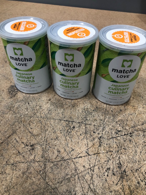 Photo 2 of *EXPIRES July 2022, NONREFUNDABLE* 
Matcha Love Culinary Matcha 3.5 Ounce Finely Milled Green Tea Leaves, Japanese Style Matcha Powder - 3 pack
