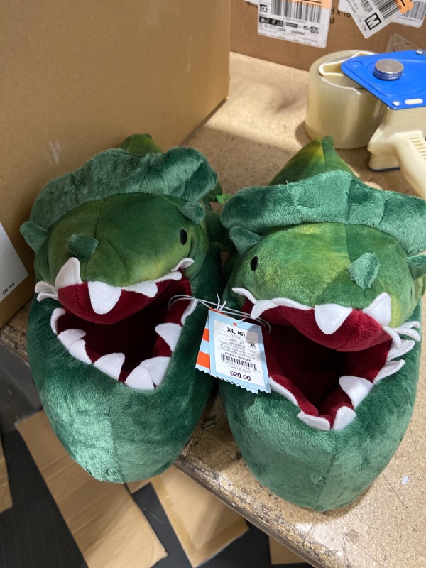 Photo 2 of 6 OF-Boys' Dylan Dinosaur Slippers - Cat & Jack™- XL(6)
