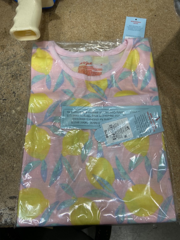 Photo 3 of 12 OF-Toddler Girls' Lemon NightGown - Cat & Jack™ Pink- 4T
