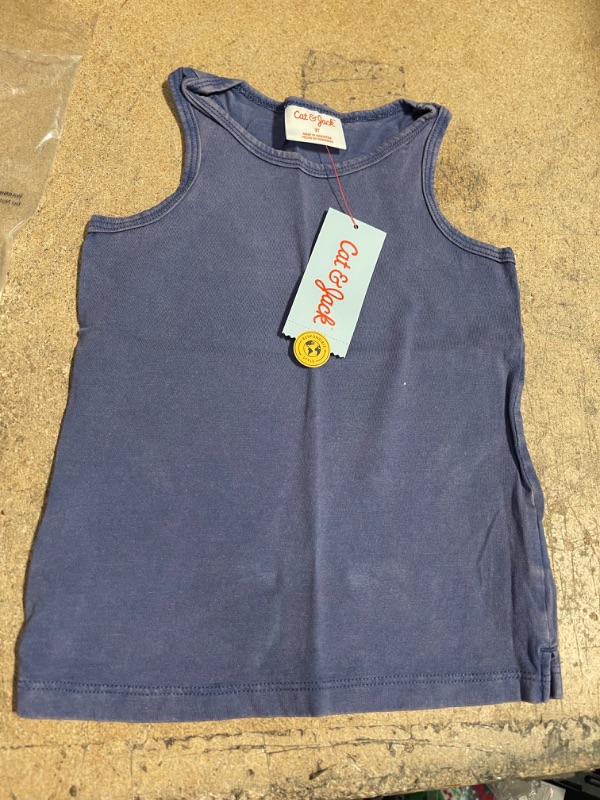 Photo 2 of PACK OF 12- Toddler Tank Top - Cat & Jack™ Blue- SIZE 2T 

