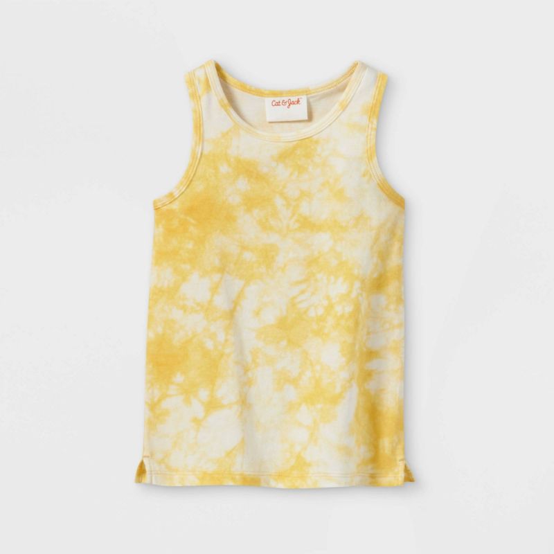 Photo 1 of PACK OF 12- Toddler Tank Top - Cat & Jack™ Mustard Tie Dye- SIZE 2T 

