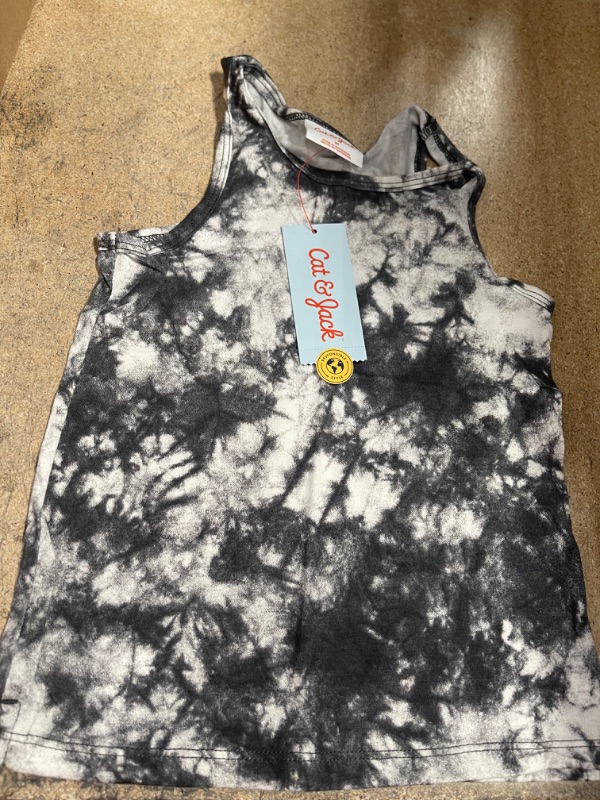 Photo 2 of PACK OF 12- Toddler Tank Top - Cat & Jack™ Dark Gray Tie Dye- SIZE 2T 

