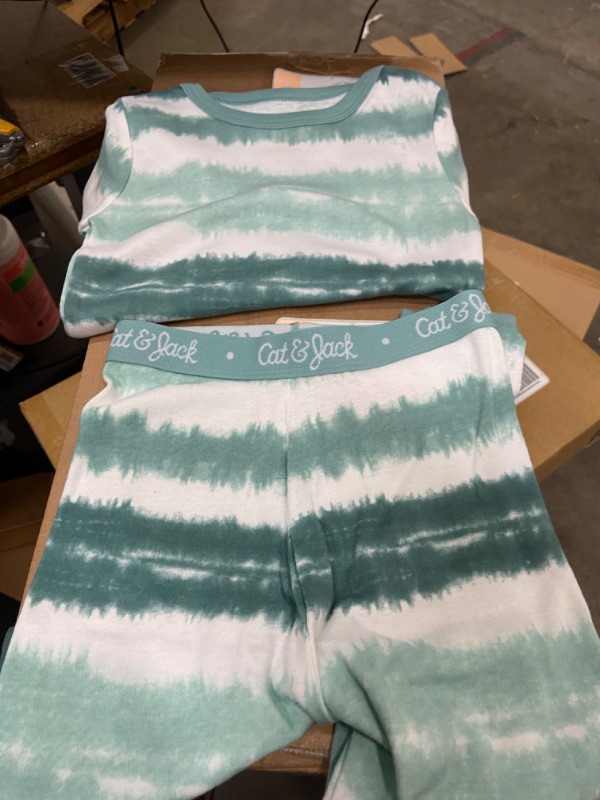 Photo 1 of 12 of - Toddler Boys' 4pc Tie-Dye Sharks Snug Fit Pajama Set - Cat & Jack™ Green- 3T

