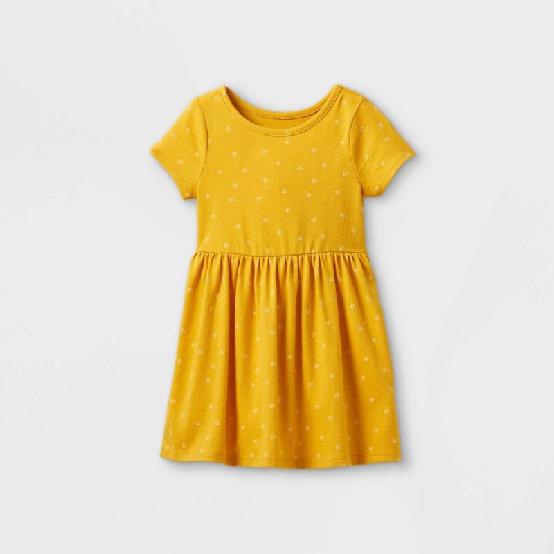 Photo 1 of 12 OF -Toddler Girls' Printed Knit Short Sleeve Dress - Cat & Jack™-4T
