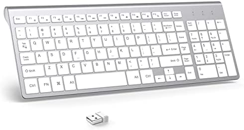 Photo 1 of Wireless Keyboard, J JOYACCESS 2.4G Slim and Compact Wireless Keyboard with Numeric Keypad for Laptop, MacBook air, Apple, Computer, PC
