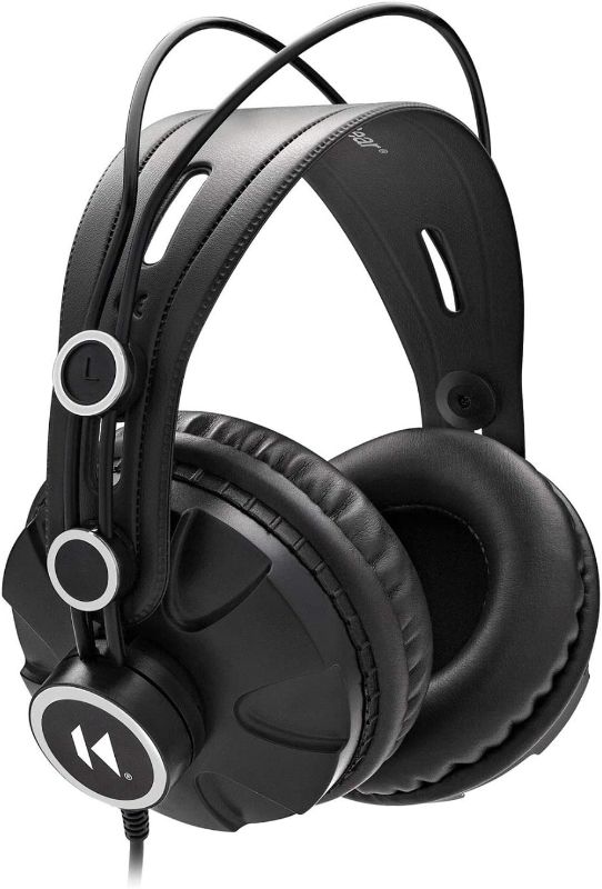 Photo 1 of Knox Gear TX-100 Closed-Back Studio Monitor Headphones, Noise Cancelling Headphones for Gaming PC, Over Ear Wired Headphones for Recording & Music Production, Black Headphones, Studio Headphones
