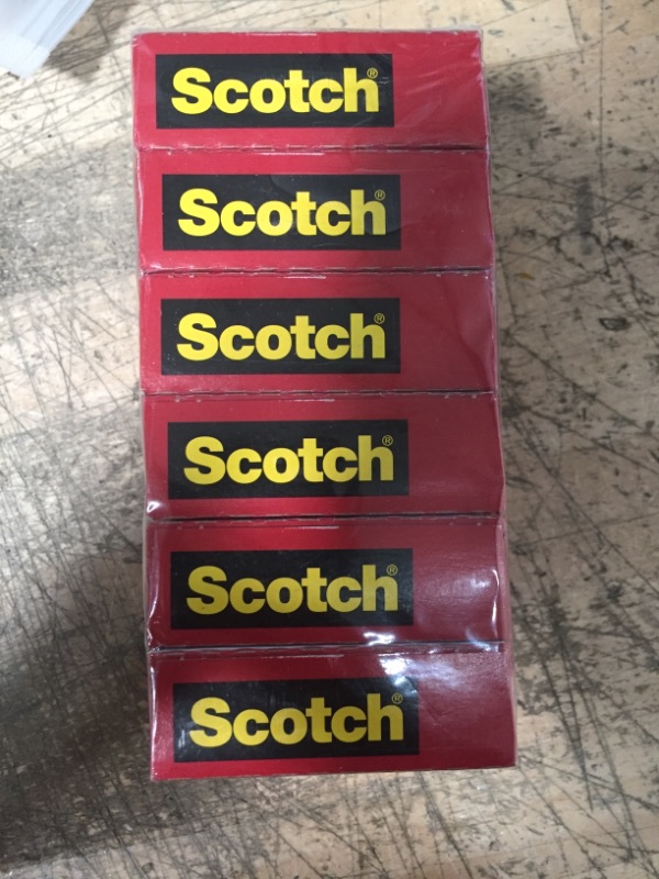 Photo 2 of Scotch Super-Hold Tape, 6 Rolls, Transparent Finish, 50% More Adhesive, Trusted Favorite, 3/4 x 1000 Inches, Boxed (700K6)