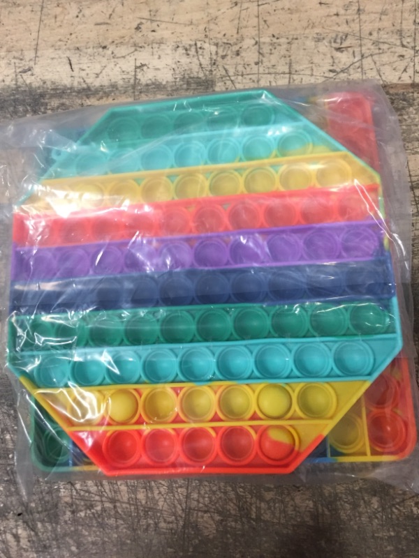 Photo 1 of 2 Packs Jumbo Toy for Kids Adult, Giant Huge Large Mega Big Press Pop Poppop Poop Popper Po it Sensory Austim Anxiety ADHD Stress Relie Game Square Octagon Tie dye Rainbow