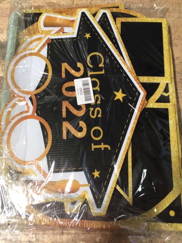 Photo 2 of 11Pcs Graduation Yard Sign, 2022 Graduation Yard Decorations with 22 Stakes, Outdoor Graduation Decorations for Congrats Class of 2022 High School College Graduation