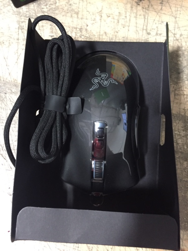 Photo 2 of Razer DeathAdder V2 Gaming Mouse: 20K DPI Optical Sensor - Fastest Gaming Mouse Switch - Chroma RGB Lighting - 8 Programmable Buttons - Rubberized Side Grips - Classic Black