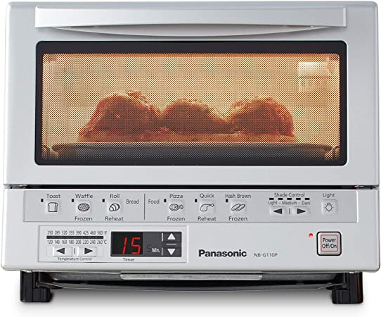 Photo 1 of Panasonic Toaster Oven FlashXpress with Double Infrared Heating and Removable 9-Inch Inner Baking Tray, 12 x 13 x 10.25, Silver