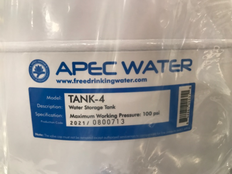 Photo 3 of APEC Water Systems TANK-4 4 Gallon Residential Pre-Pressurized Reverse Osmosis Water Storage Tank