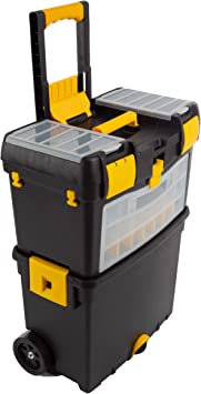 Photo 1 of **missing hinge and has damage**
Rolling Tool Box with Wheels, Foldable Comfort Handle, and Removable Top – Toolbox Organizers and Storage by Stalwart