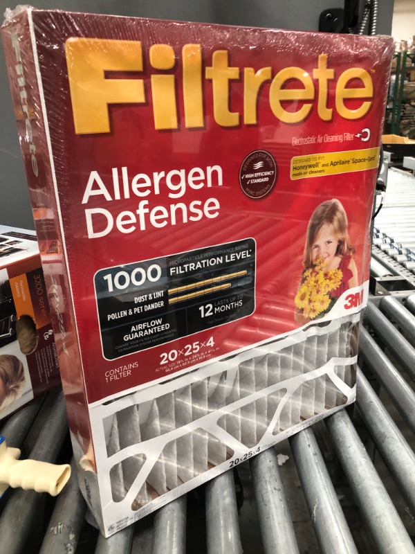 Photo 2 of 3M Filtrete 4-Inch Micro Allergen Defense MPR1000 Air Filter 20x25x4
