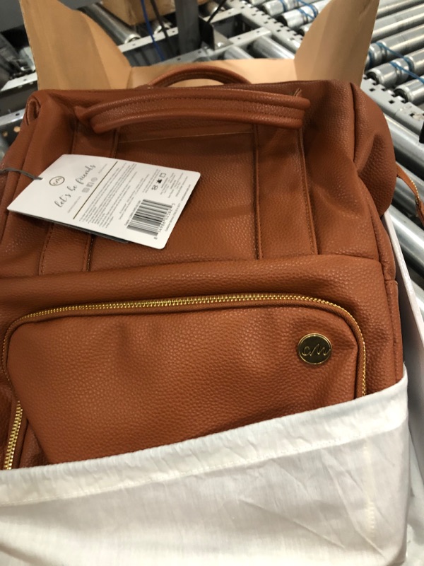 Photo 2 of Clevermade Lily Diaper Backpack in Cognac
