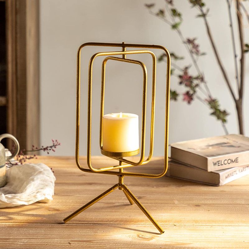 Photo 1 of 2 PACK**
YESON Gold Geometric Candle Holders Shape Decorative Metal Candlestick Holder,Gold Wire Candle Holders, Iron Hollow Candle Holders for for Wedding, Dinning, Party.…
