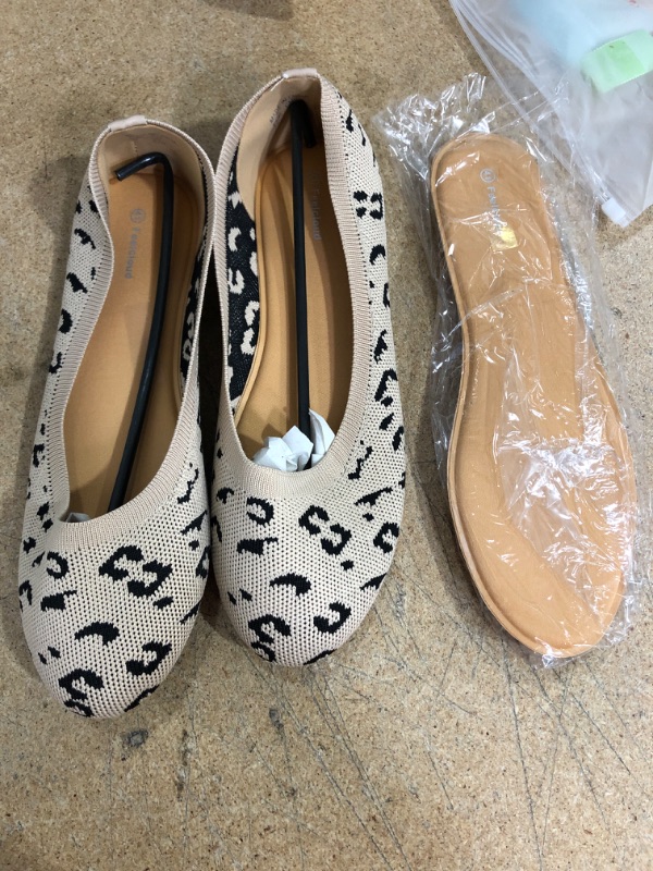 Photo 1 of SIZE 10: TAN LEOPARD FLATS