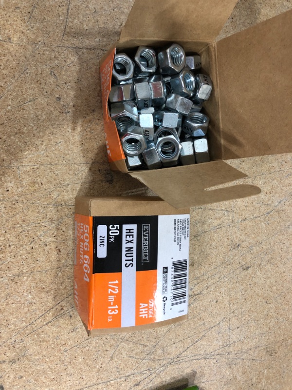 Photo 2 of 2 OF- 1/2 in.-13 Zinc Plated Hex Nut (50-Pack)
