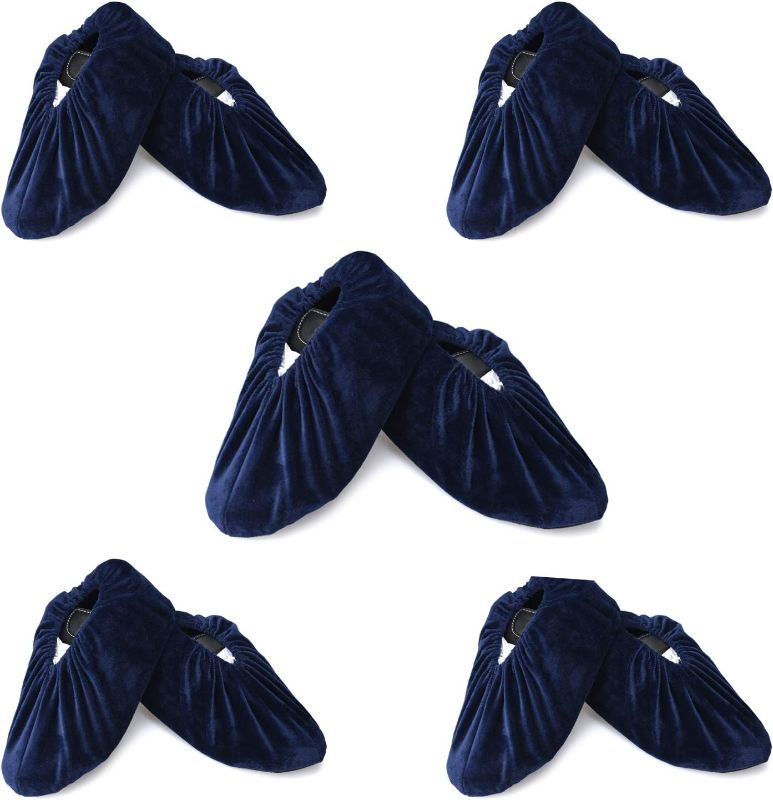 Photo 1 of 3 PACK*
PlasMaller 5 Pairs Non Slip Washable Reusable Shoe Covers For Household Thickened Boot Covers, Dark Blue, S
