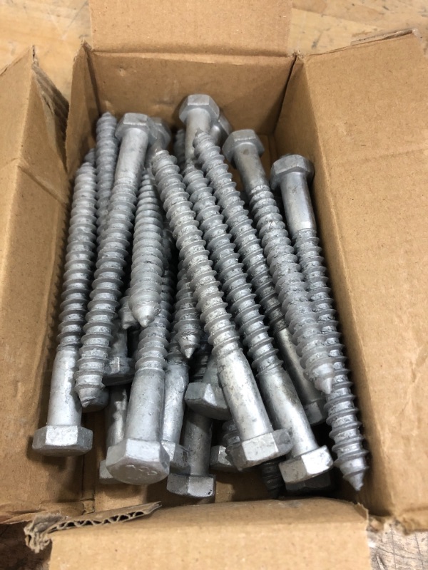 Photo 2 of 3/8 in. x 4 in. Hex Galvanized Lag Screw (25-Pack)
