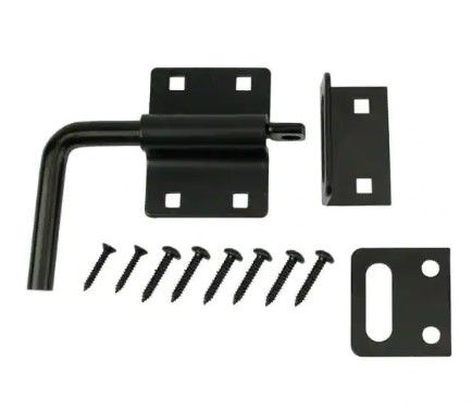 Photo 1 of 5 PACK: Everbilt
5 in. Black Heavy Duty Gate Slide Bolt Latch