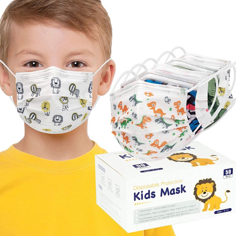 Photo 1 of 2 BOXES**
50 Pcs Kids Cartoon Face Masks?Ages 4-12,Disposable 3-Layer Protection Filter Child Face Mask?for Children Safety Mask-50 Pack ( Cartoon )
