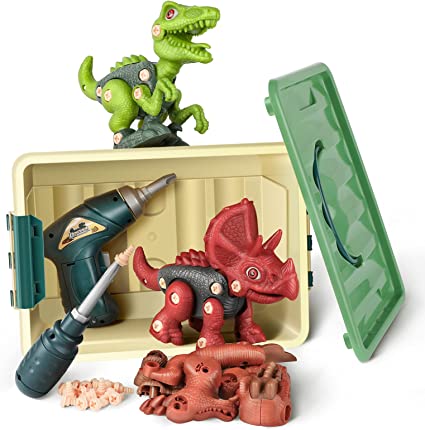 Photo 1 of Dinosaur Toys for Kids 3-5, Take Apart Dinosaur Toys for Kids, STEM Construction Building Toys with Electric Drill, Dinosaur Toys for Kids 3 4 5 6 7 8, Birthday & Christmas Gifts
