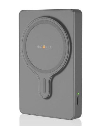 Photo 1 of myCharge Maglock 6k 6000mAh/12W Wireless Charger + USB-C Port Power Bank – Graphite Gray

