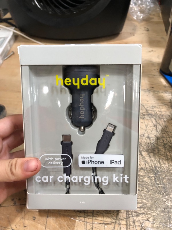 Photo 2 of heyday™ Lightning to USB-C Power Delivery Car Charging Kit - Dusk Blue

