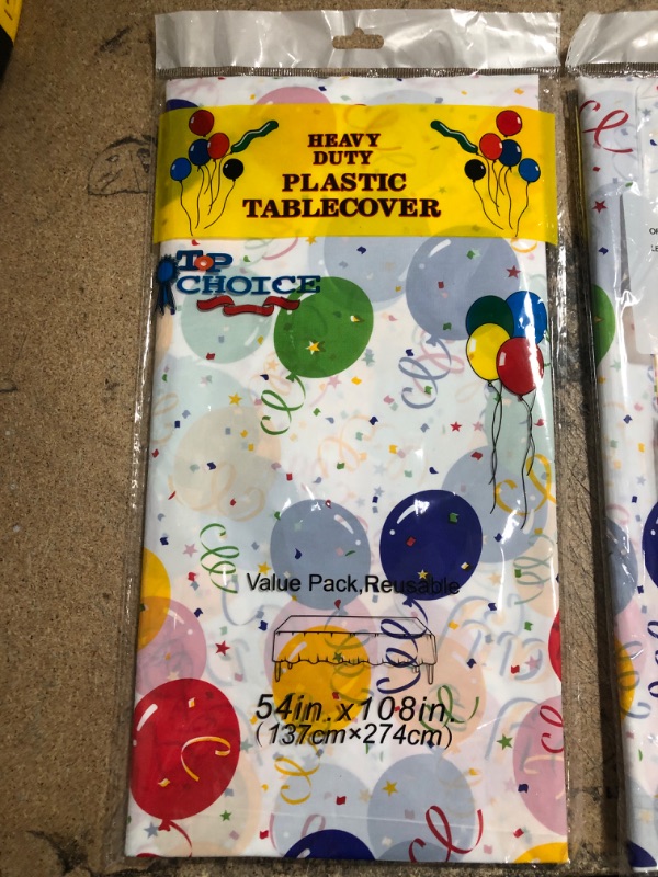 Photo 3 of 2-pack
Enthve Kids Birthday Party Supplies Set Include Rectangle Colorful Plastic Table Covers with Balloons, Confetti and Happy Birthday Banner for Party, Happy Birthday, Girl Baby Shower Decorations