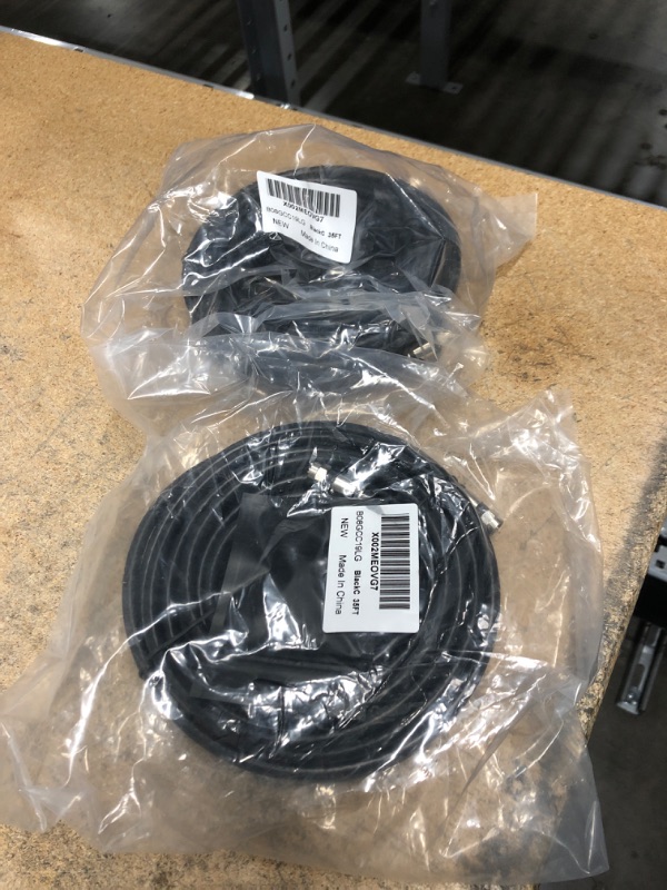 Photo 2 of 2 PACK*
GTOTd Coaxial Cable (35 Feet) with RG6 Coax Cable Connector (F-Type Cable Extension Adapter 1X) Black Coax Satellite TV 75 Ohm Cable
