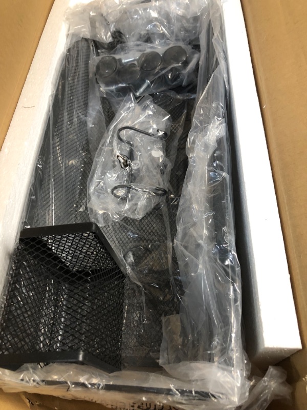 Photo 1 of YITAHOME Kitchen Cart with Wheels, 4-Tier Slim Storage Cart, Mobile Utility Cart with Wooden Tabletop and Mesh Baskets, Rolling Cart for Kitchen, Bathroom, Laundry Room Rustic