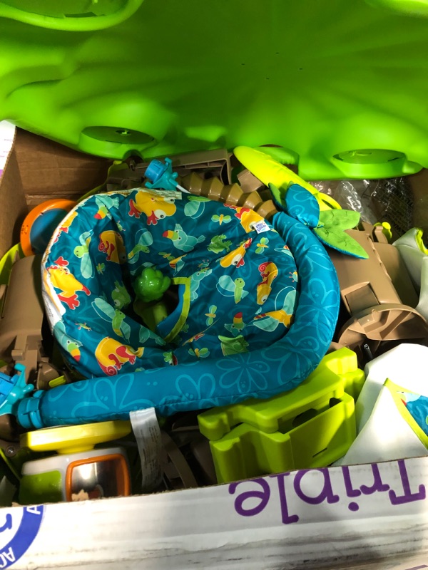 Photo 1 of **used*Evenflo Exersaucer Triple Fun Active Learning Center, Life in the Amazon Green