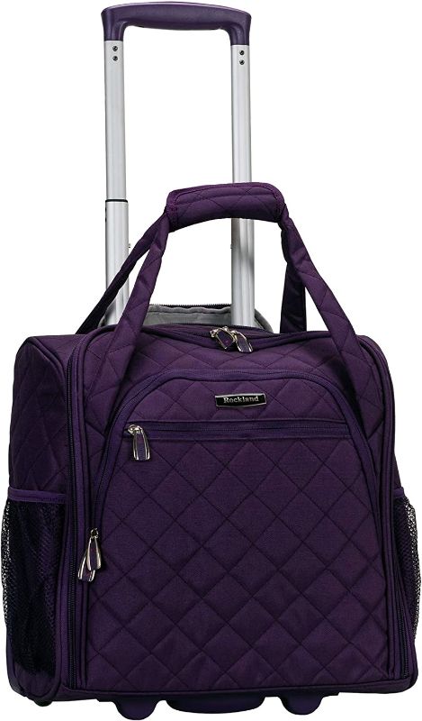 Photo 1 of *USED/SEE NOTES* Rockland Melrose Upright Wheeled Underseater Carry-On Luggage, Purple, 16-Inch