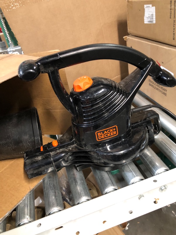 Photo 2 of *USED/SEE NOTES* BLACK+DECKER 3-in-1 Electric Leaf Blower, Leaf Vacuum, Mulcher, 12-Amp (BV3100)