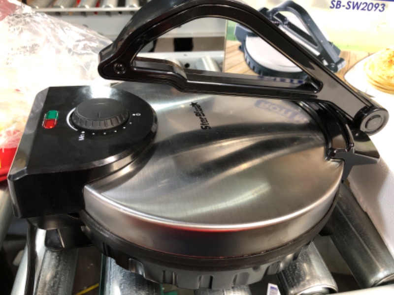 Photo 3 of **** USED**** 10inch Roti Maker by StarBlue with FREE Roti Warmer - The automatic Stainless Steel Non-Stick Electric machine to make Indian style Chapati, Tortilla, Roti AC 110V 50/60Hz 1200W SB-SW2093