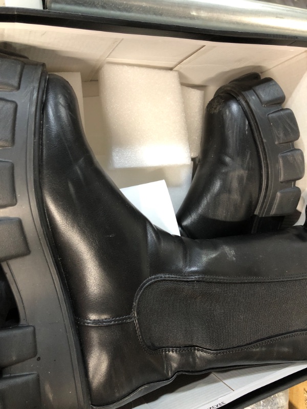 Photo 2 of ***USED ** SEE NOTES ***READYSALTED Women's Mid Calf Cleated Chunky Platform High Ankle Fashion Boots (ROTA) 10 Rota18-black