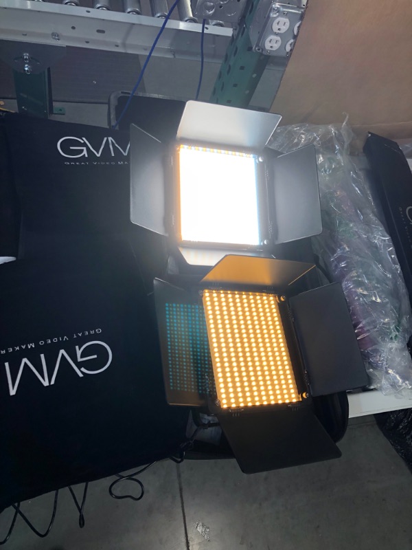 Photo 4 of GVM 2 Pack LED Video Lighting Kits with APP Control  CRI97+ TLCI97 Led Video Light Panel  24.5 x 12.75 x 6.5 inches
