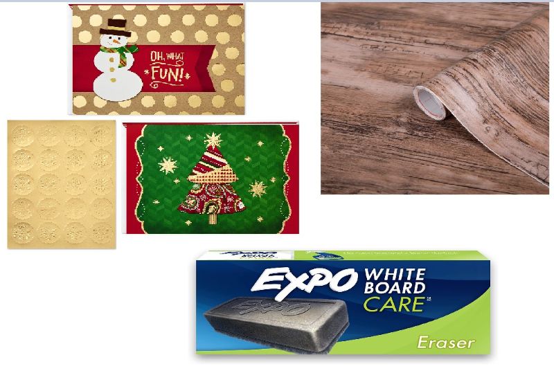 Photo 1 of miscellaneous bundle - expo dry mark eraser/hammermill colored paper 8.5x11in ream/ hallmark Christmas boxed card assortment 