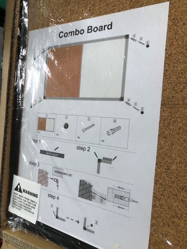 Photo 3 of *NEW* DexBoard Combination Board Magnetic Dry Erase Board & Corkboard,24''x36'' 