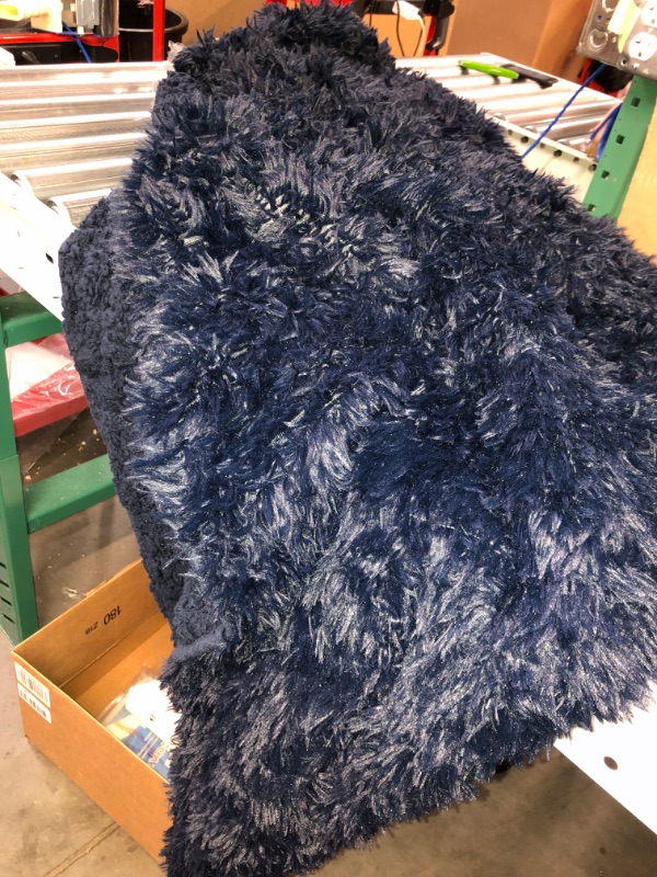 Photo 2 of  Shaggy Long Fur Faux Fur Weighted Blanket,Cozy and Fluffy Plush 48 x 72 Inches 
