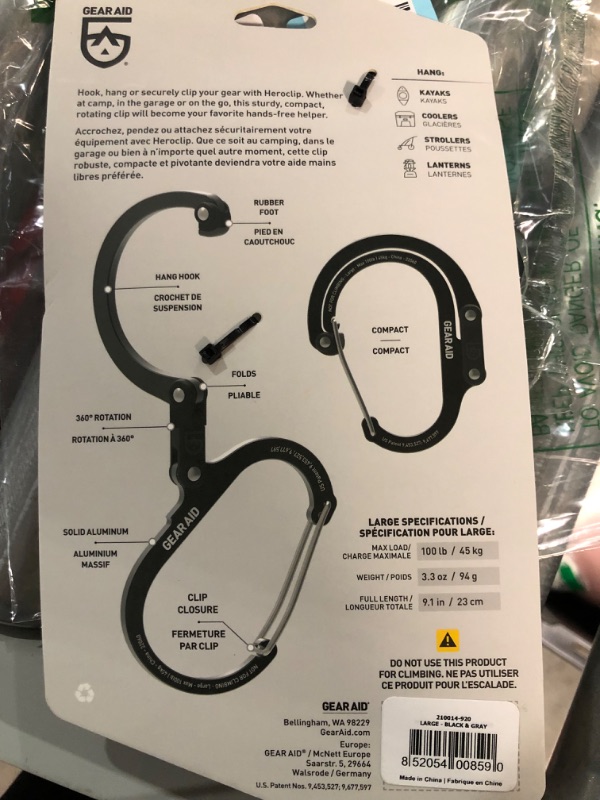 Photo 2 of *NEW* HEROCLIP Carabiner Clip and Hook (Large) for Camping